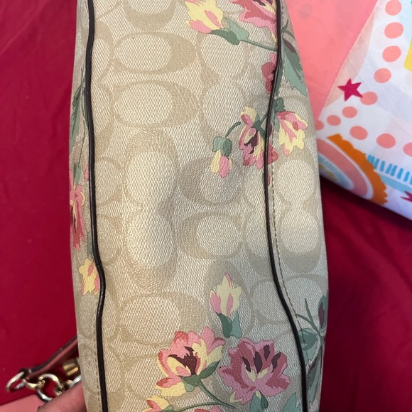 Coach floral hobo tote with wallet - Picture 3 of 5